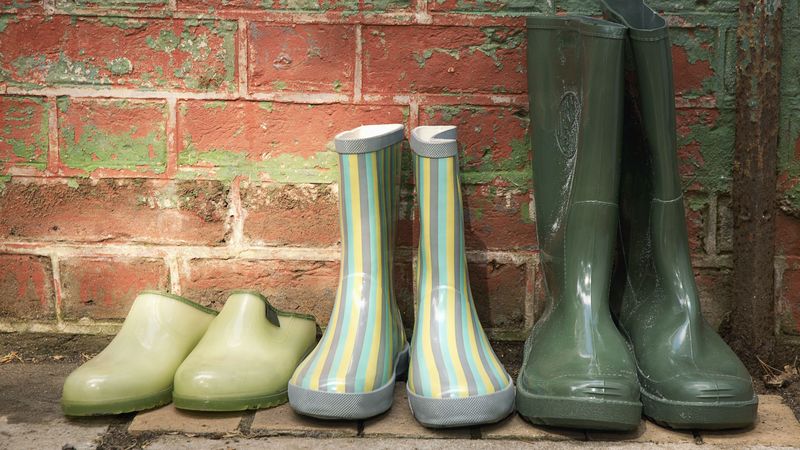 galoshes, boots, shoes, rubber, 4k