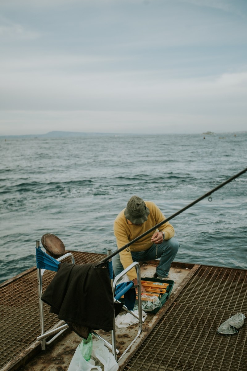 fisherman fishing rod fishing and sea hd, 4k