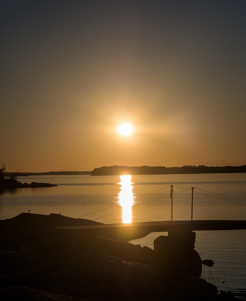 sunset on a gorgeous summer night in finland 4k