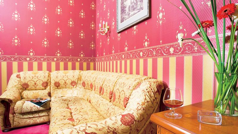 living room, sofa, lamps, retro, 4k