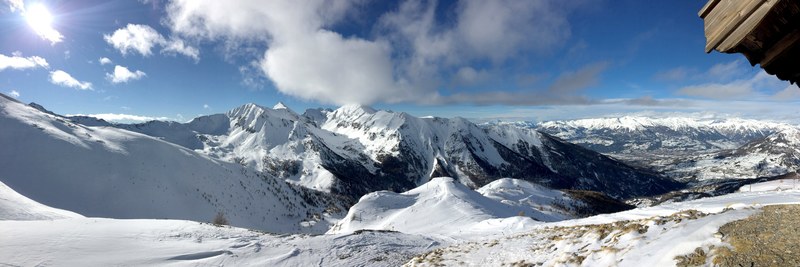 mountain range skiing ski resort and france 4k