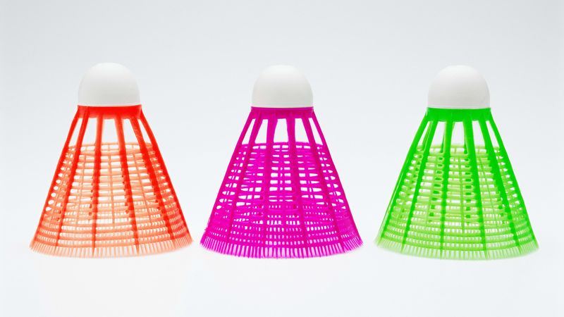 badminton, shuttlecock, white background, 4k