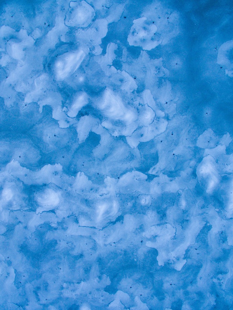 frozen lake aerial 4k