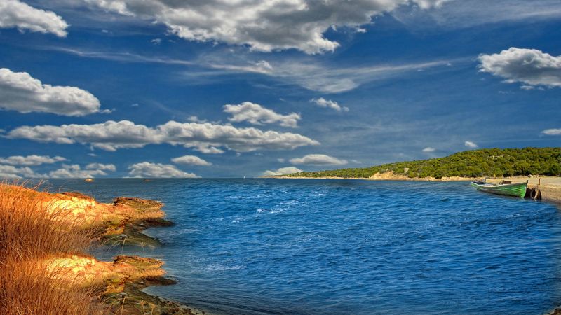 sea, sky, beach, landscape, 4k