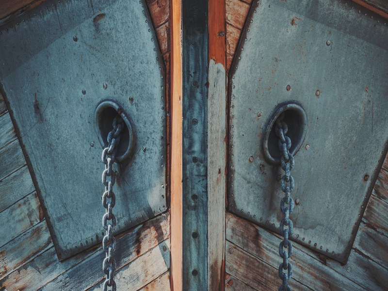 chain anchor texture and wood 4k