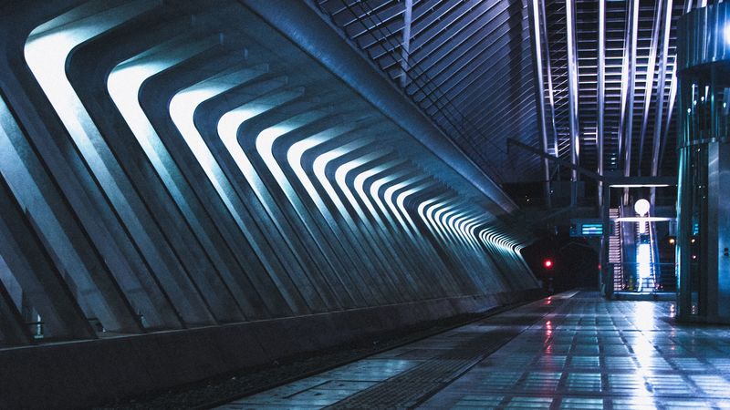 tunnel, metro, platform, 4k