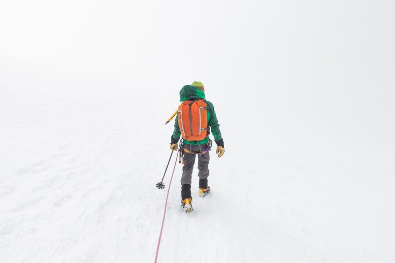 alpinist snow crampon and climber 4k