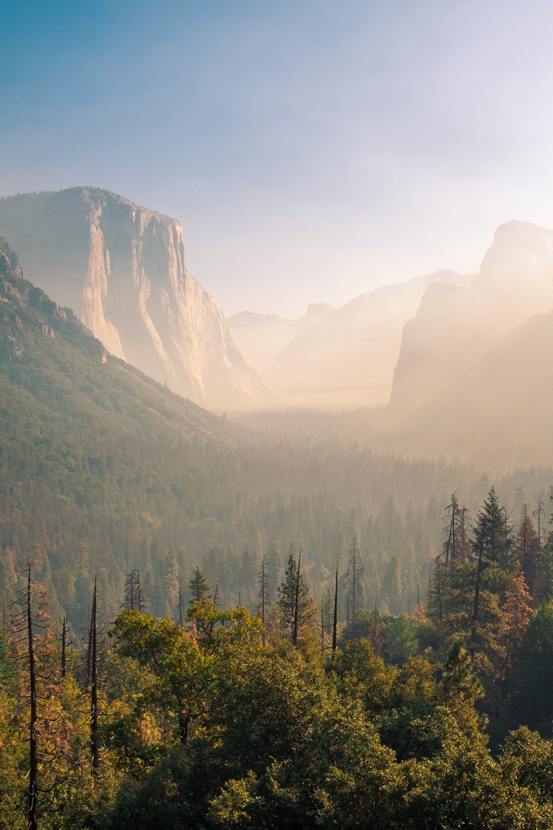 mountain rock cliff and mist hd, 4k