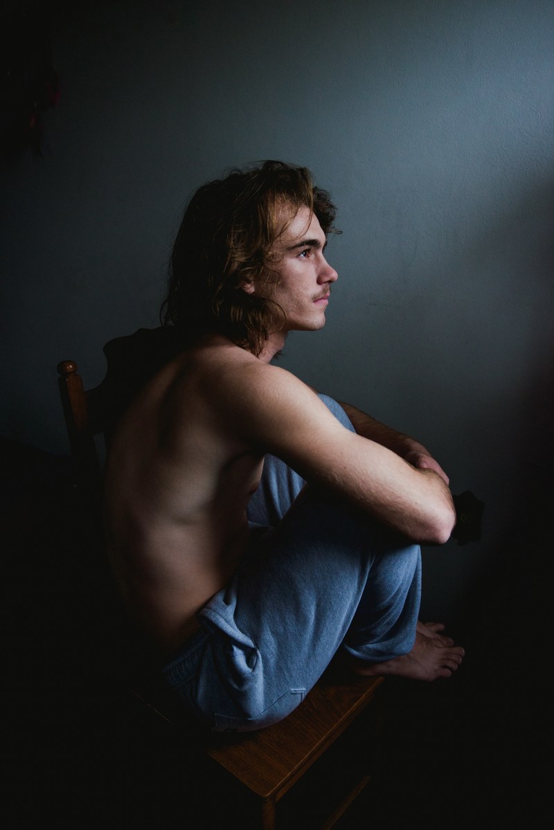 man sitting on chair and thinking hd, 4k