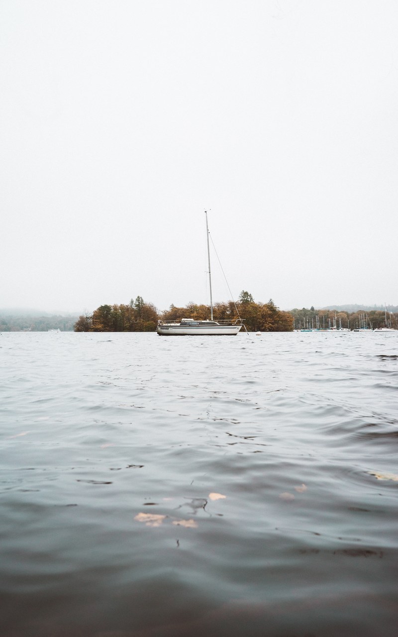boat yacht tree and lake hd, 4k