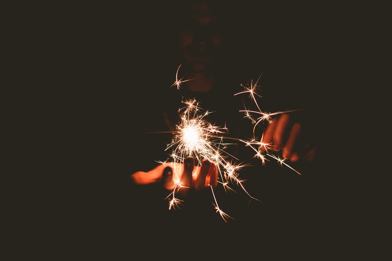 firework sparkler hand and holding 4k