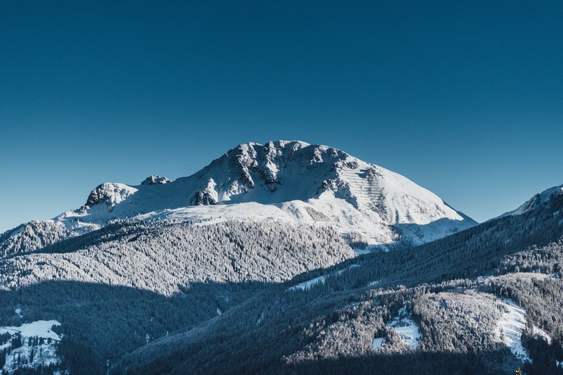 mountain rock cliff and snow 4k