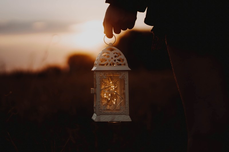 lantern carrying lantern decorative lantern and fairy light 4k