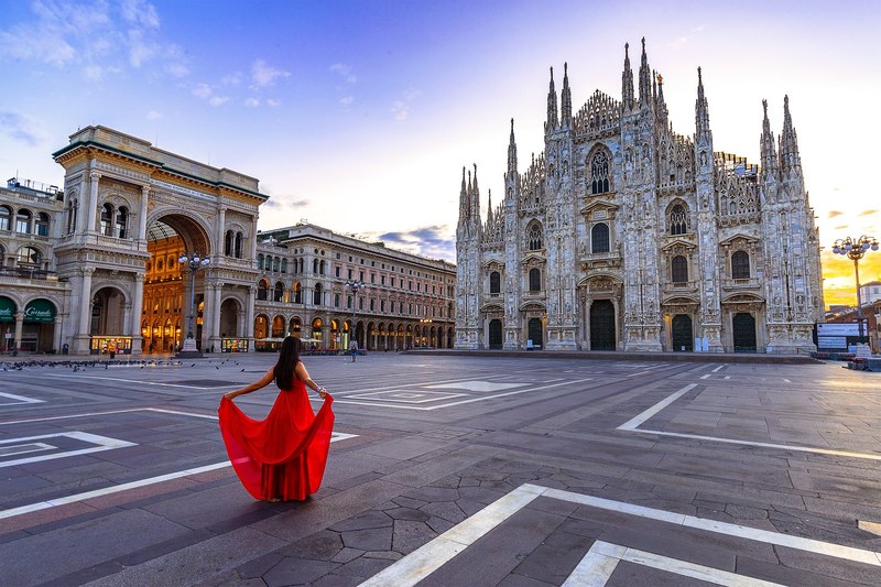 milan italy sunrise 4k