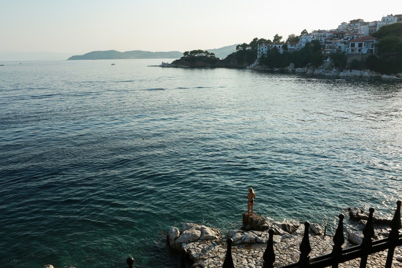 skiathos town greece 4k
