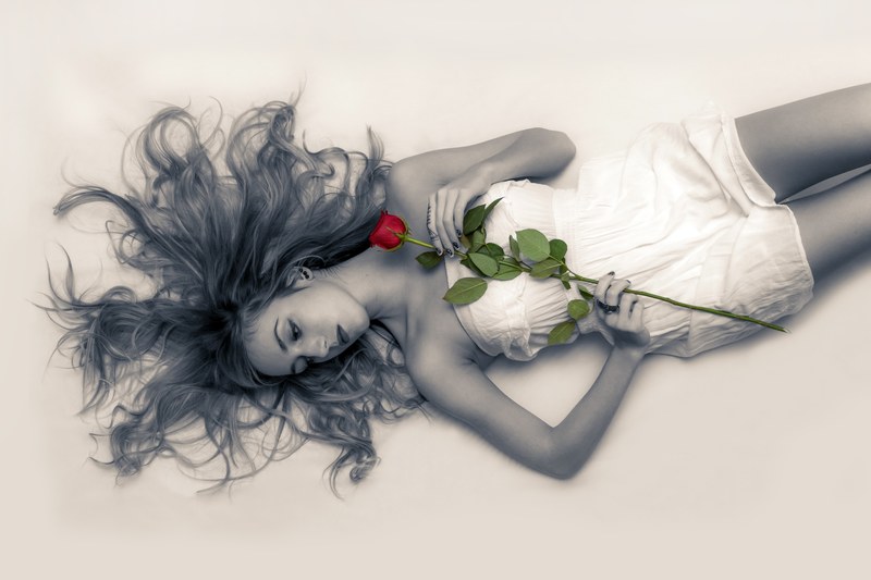 young girl rose man lady girl woman young blonde 4k