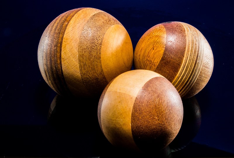 wooden ball turned hand labor 4k