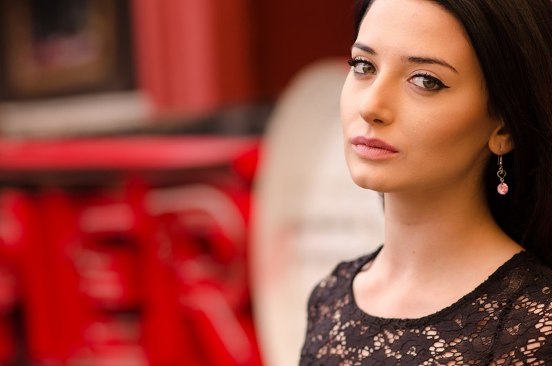 woman model female young portrait attractive hair 4k