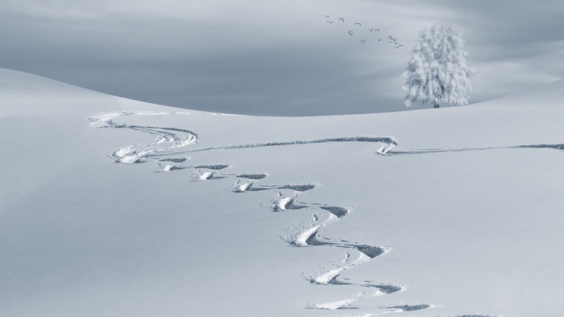 wintry mountain snow snow landscape winter cold 4k