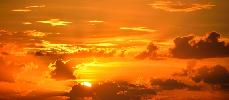 vibrant color sunrise orange majestic sky bright 4k