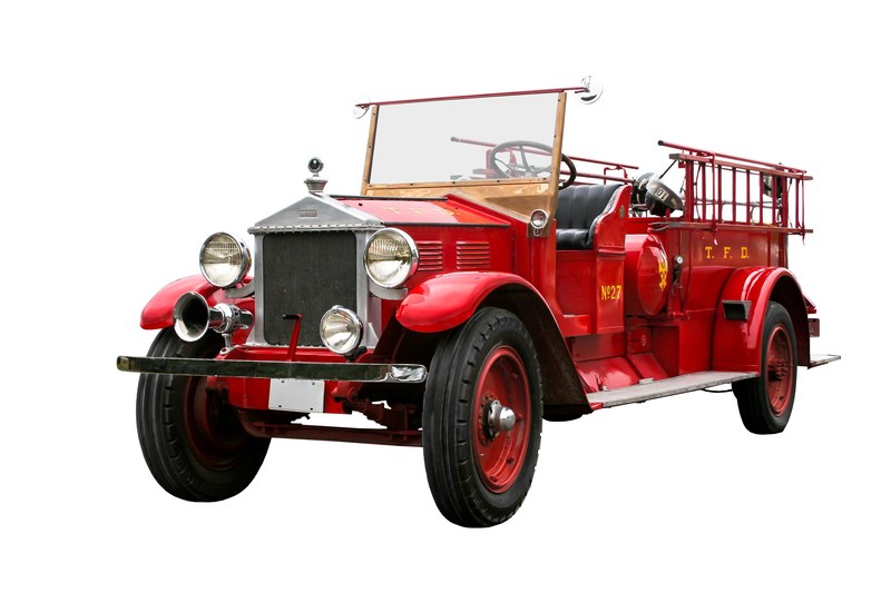 vehicle traffic fire fire truck isolated oldtimer 4k