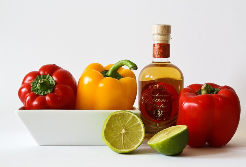 vegetables food red pepper red yellow lime 4k