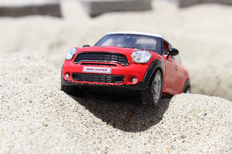 toy car mini cooper beach mini 4k