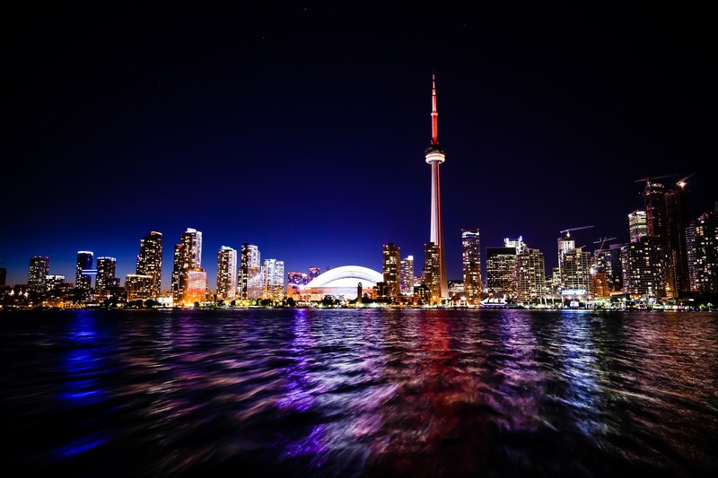 toronto city cn tower skydome skyline architecture 4k