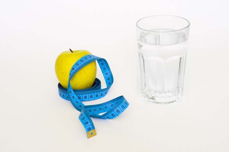 tape apple glas water blue diet healthy health 4k