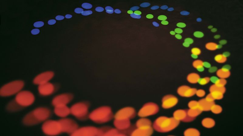 ircle, black background, light, abstraction, 4k
