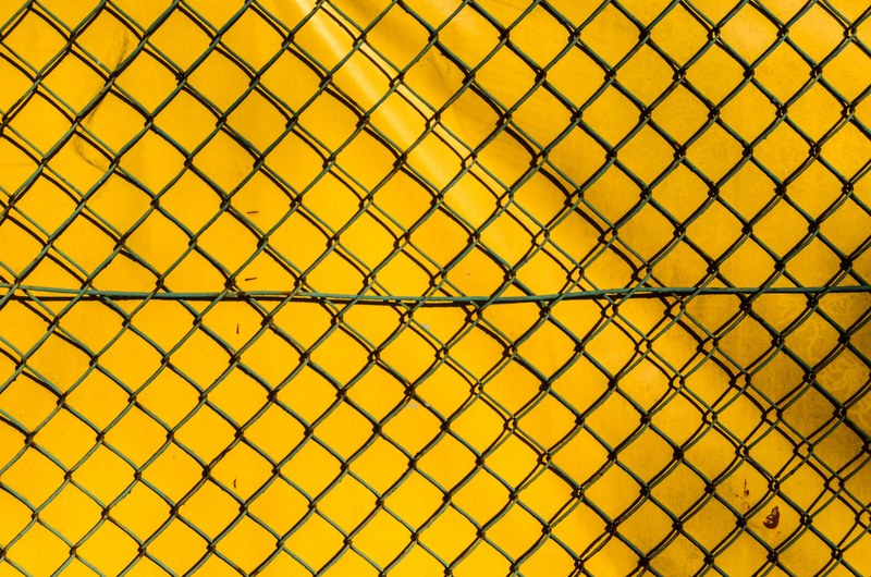 the fence the grid yellow chain link fence model 4k