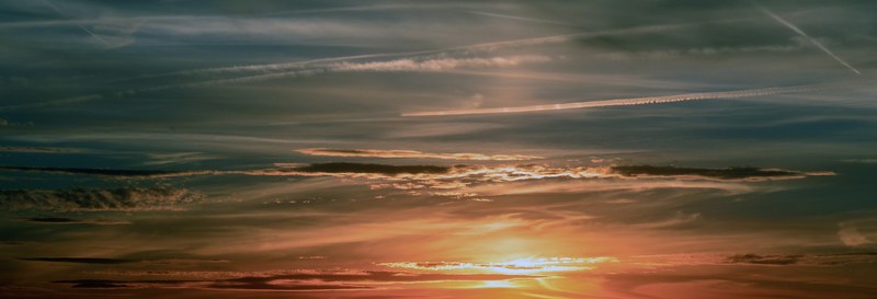 sunset sky clouds abendstimmung afterglow 4k