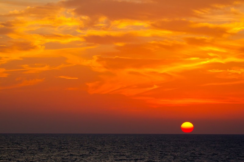 sunset evening red landscape sky abendstimmung 4k