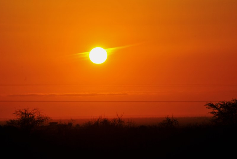 sunset sky sun evening glow orange scenery 4k