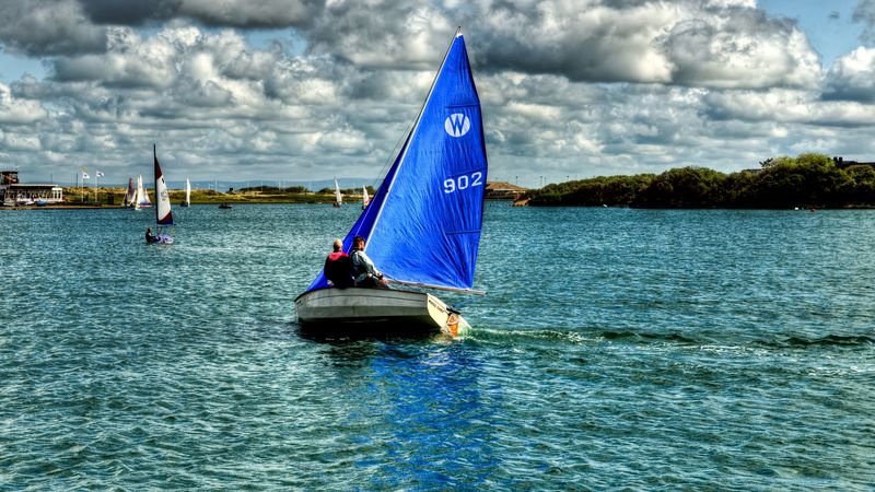 ships, sailing, england, sky, lake, 4k