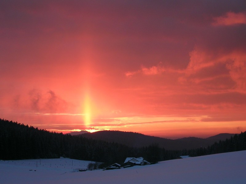 sunset landscapes sky red at dusk sunbeam 4k