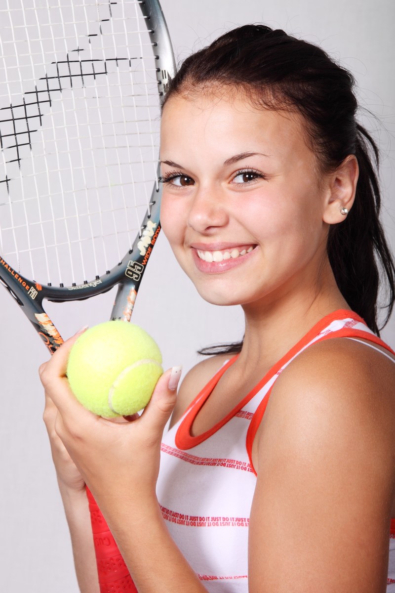 tennis sports girl fitness ball active exercise 4k