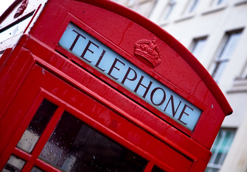 telephone london red england symbol box phone 4k