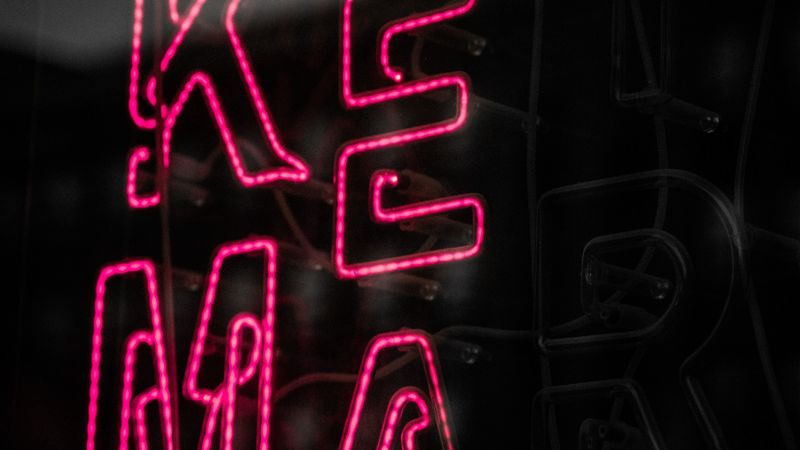 words, letters, neon, sign, 4k