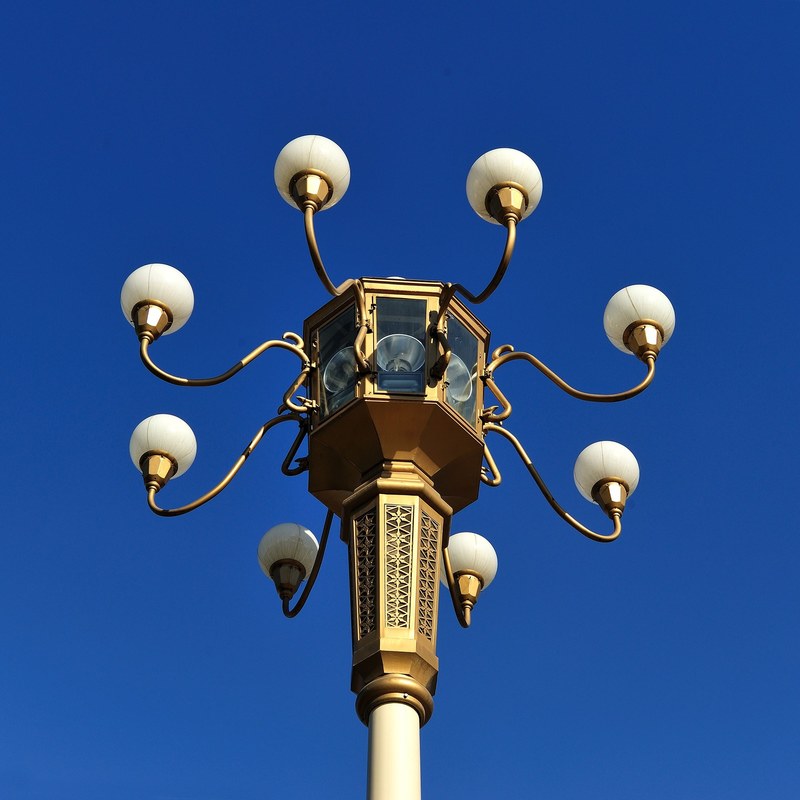 street lamp changan avenue beijing 4k