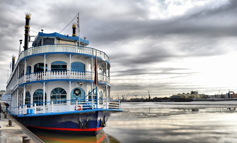 steamer paddle steamer boot ship hamburg port 4k