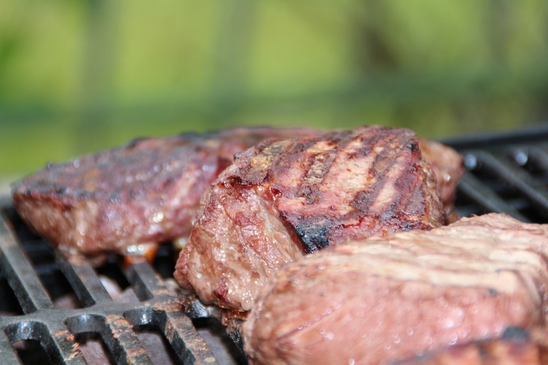 steak steaks barbecue summer grill meat gas grill 4k
