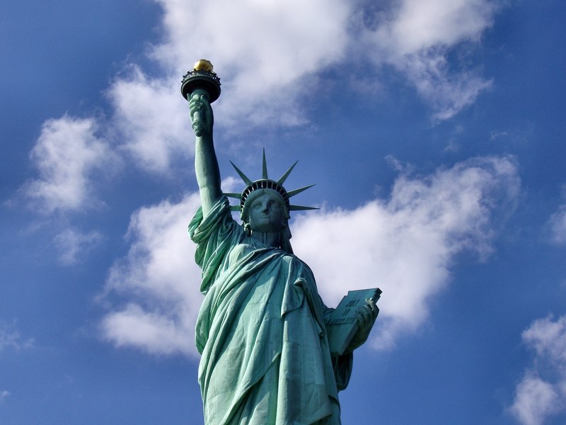 statue of liberty landmark close new york america 4k