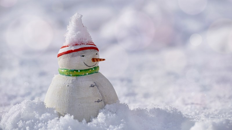 snow man snow winter cold wintry greeting card 4k