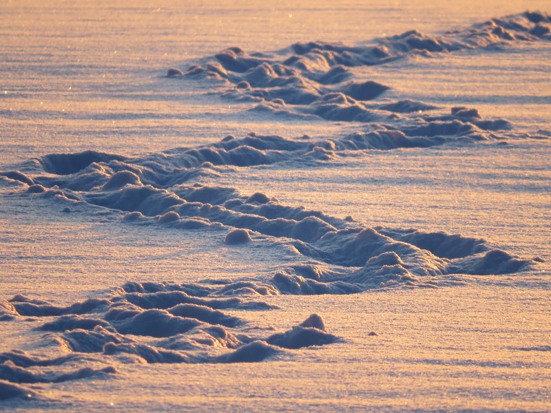 snow lane traces snow zig zag trudge snow tramp 4k