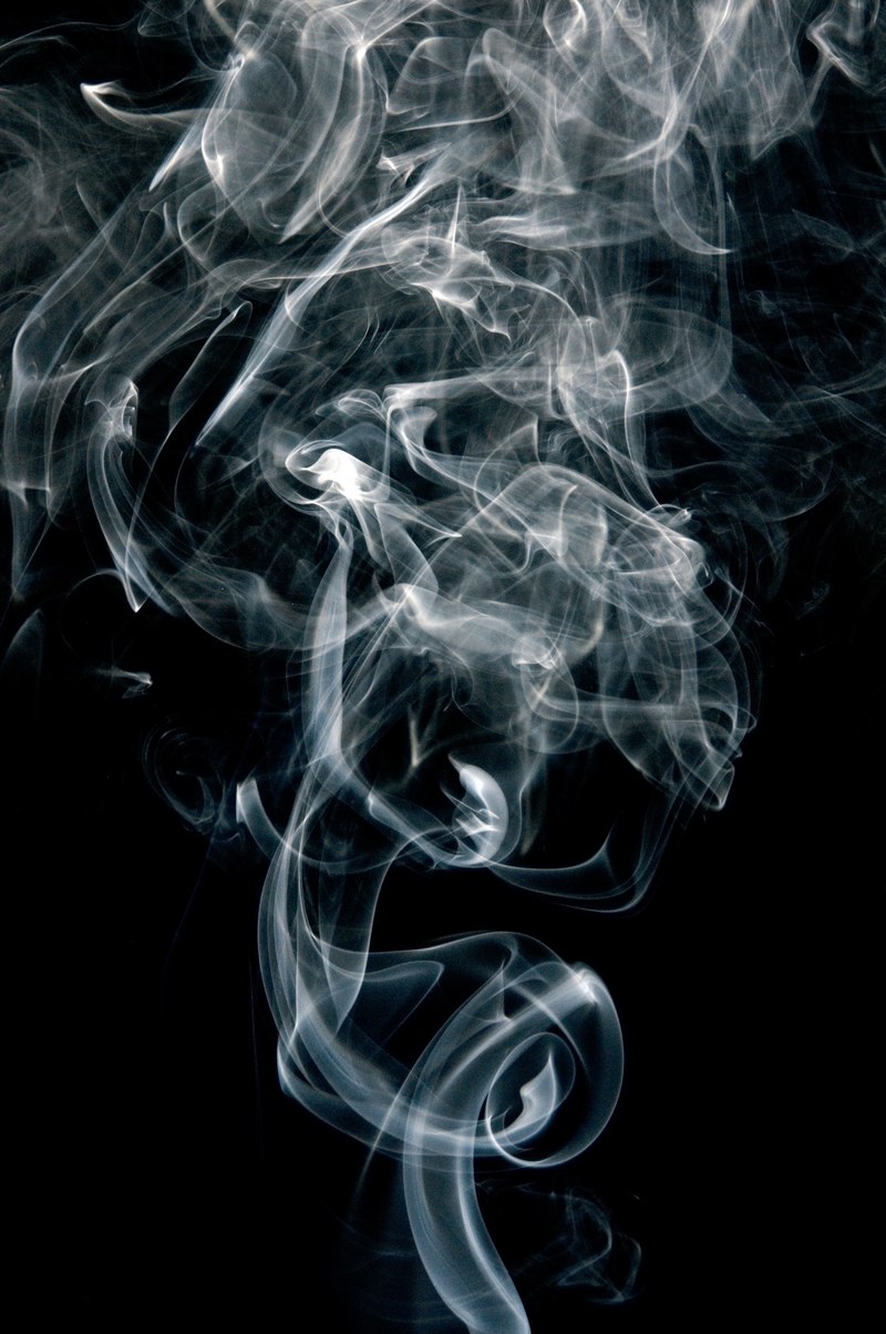 smoke fumes black white curve cigarette smoke 4k