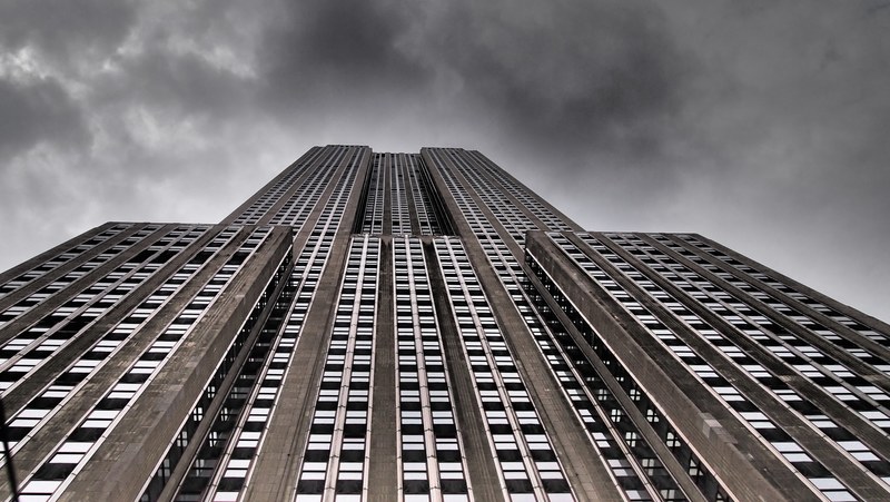 skyline new york empire state building skyscraper 4k