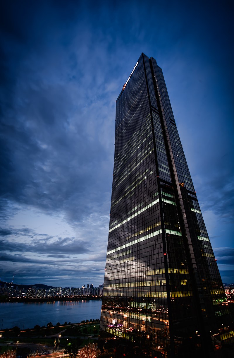 seoul skyscraper building architecture yeoido sky 4k