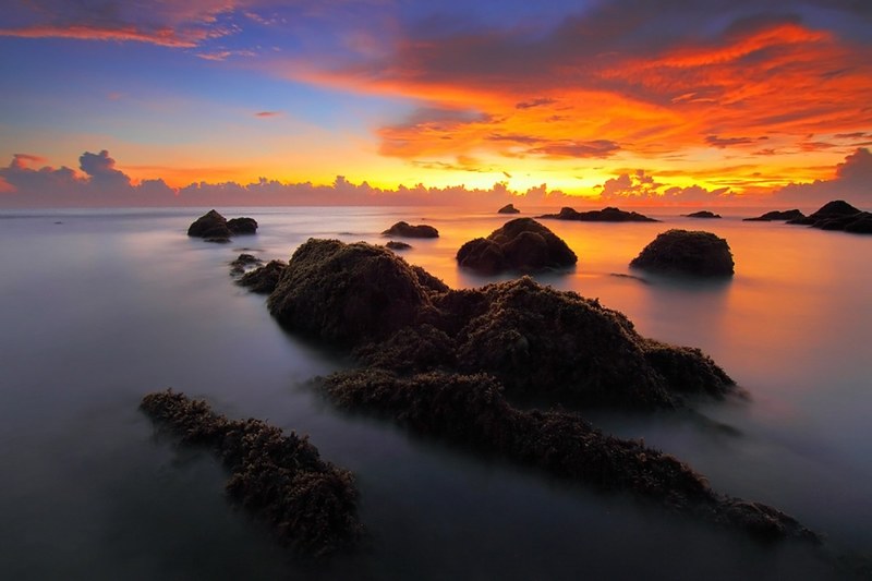 seascape sunrise sea morning 4k