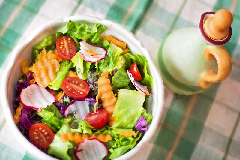 salad fresh veggies vegetables healthy diet food 4k